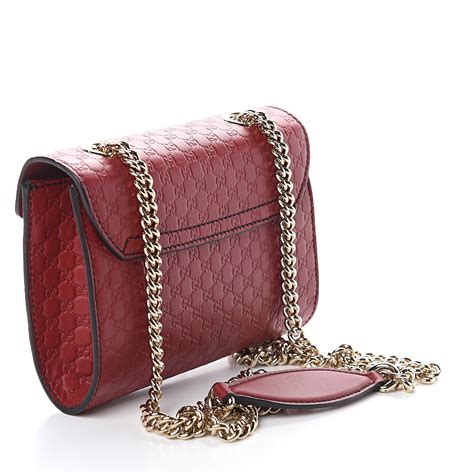 gucci purse red emily interior tag